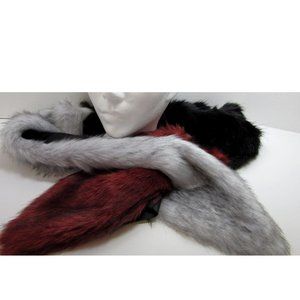 Faux Fur Scarf 60"x5" Mark Glam All Around Stole Winter Chic Formal 3 Color